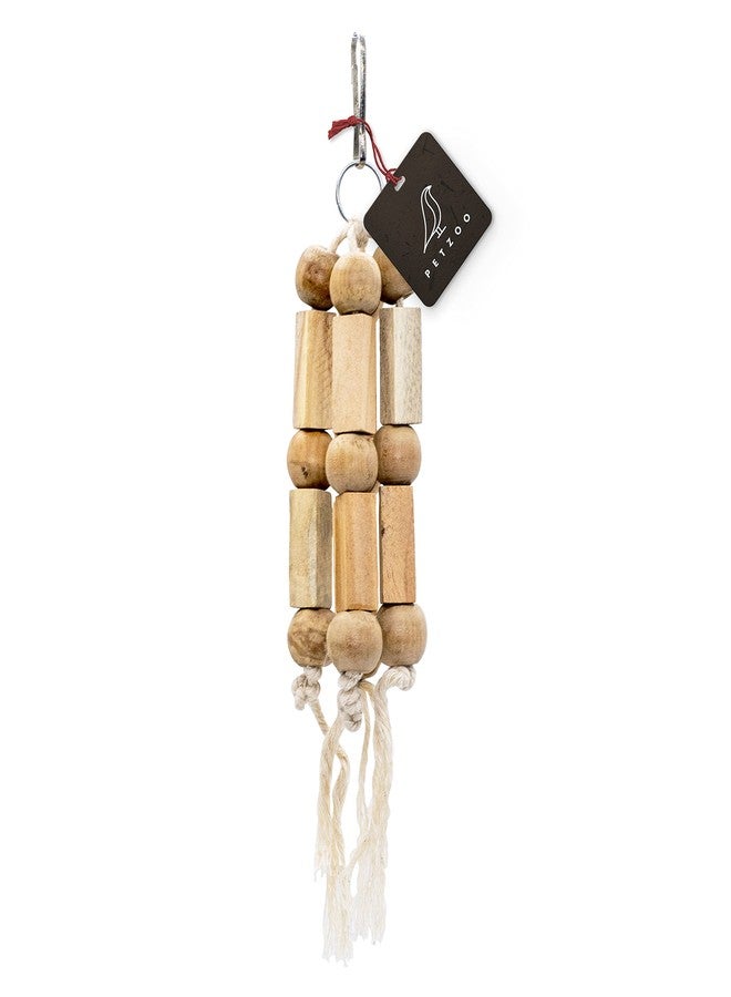 PETZOO Chewable Hanging Toy for Birds, Macaw, African Grey, Parrot, Alexandrine, Budgies, Hamster Cage Accessories, Resting Toy & Wooden Training Aid for Bird & Parrots - Image 1